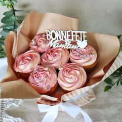 Décor Bonne Fête Maman sur pique (x2)