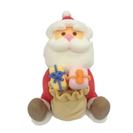 Décor comestible Père Noël assis cadeau (x24)