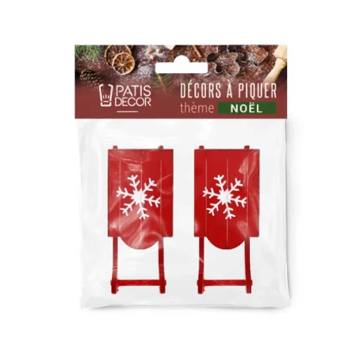 Décors à poser - Luges de Noël