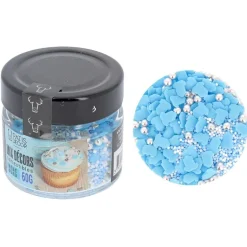 Décors comestibles bébé bleus assortis 60 g