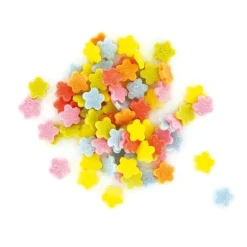 Décors comestibles fleurs multicolores 50 g