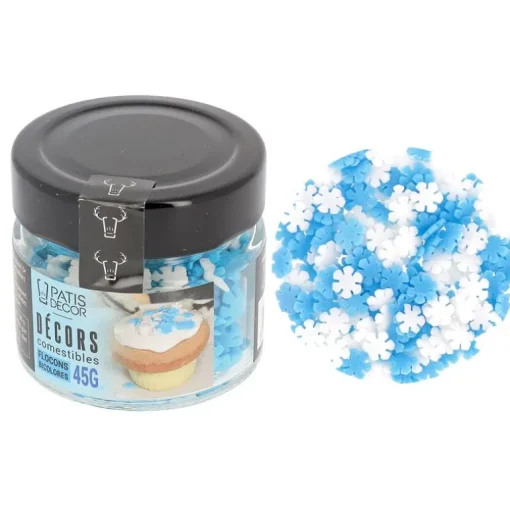 Décors comestibles flocons bicolores 45 g