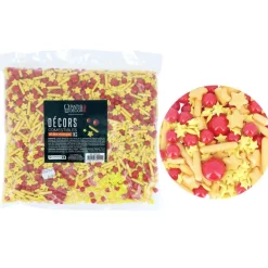 Décors comestibles mélange rouge et doré 1 kg