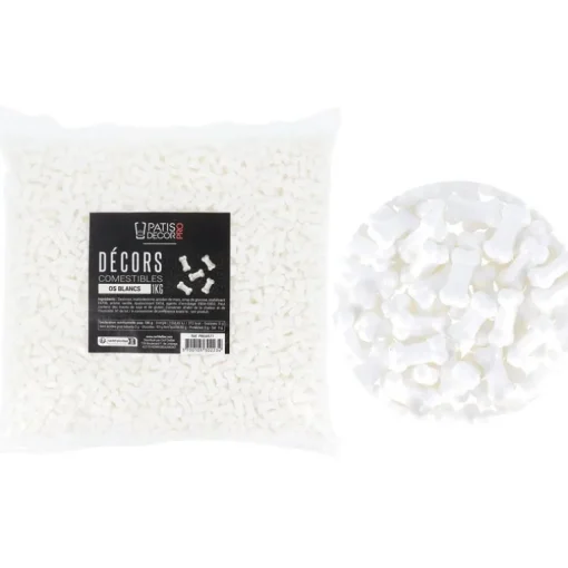 Décors comestibles os blancs 1 kg
