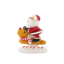Décors comestibles Père Noël sur son renne (x20)