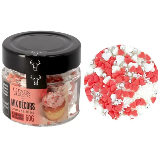 Décors comestibles Saint Valentin assortis 60 g