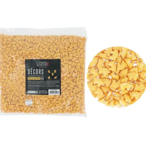 Décors comestibles têtes de licorne dorées 1 kg