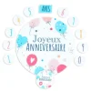 Décors en azyme assortis thème anniversaire n°2