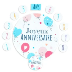 Décors en azyme assortis thème anniversaire n°2