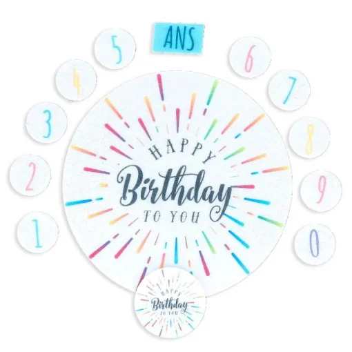 Décors en azyme assortis thème anniversaire n°4