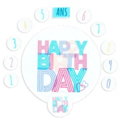 Décors en azyme assortis thème anniversaire n°3 - DDM 10/24