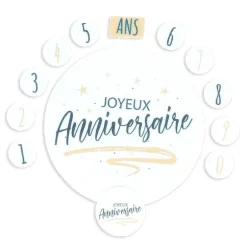 Décors en azyme assortis thème anniversaire n°1