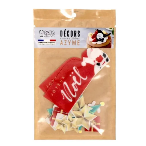 Décors en azyme assortis thème Hotte du Père Noël