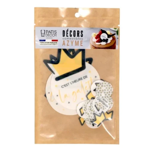 Décors en azyme assortis thème épiphanie Galette - DDM 09/24