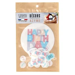 Décors en azyme assortis thème anniversaire n°3 - DDM 10/24