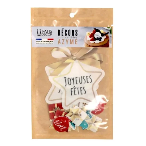 Décors en azyme assortis thème étoile de Noël