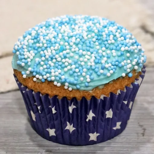 Décors mini billes bleues et blanches comestibles 350 g