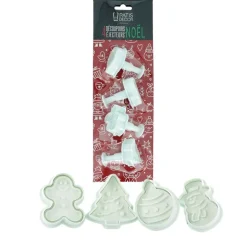 Découpoirs éjecteurs assortis thème Noël  (x 4)