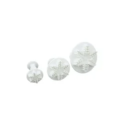 Découpoirs éjecteurs Flocon de neige à poussoir (x3)