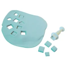 Découpoirs éjecteurs mini carrés Patisdécor (x 3)