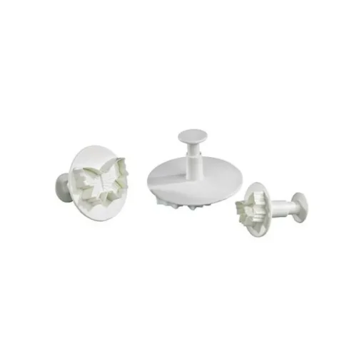 Découpoirs éjecteurs Papillons assortis Patisdécor (x 3)