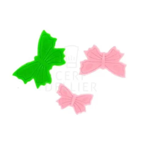Découpoirs éjecteurs Papillons assortis Patisdécor (x 3)