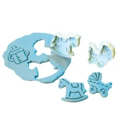 Découpoirs éjecteurs thème Bébé Patisdécor (x 4)