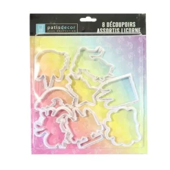 Découpoirs licorne assortis (x 8)