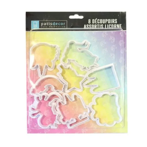 Découpoirs licorne assortis (x 8)