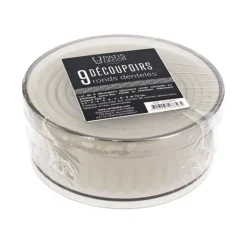 9 Découpoirs ronds cannelés assortis