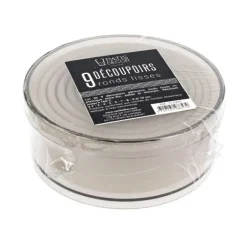 9 Découpoirs ronds lisses assortis