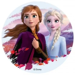 Disque azyme Elsa et Anna La reine des Neiges 2 - 20 cm