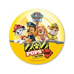 Disque azyme Pat Patrouille jaune 20 cm