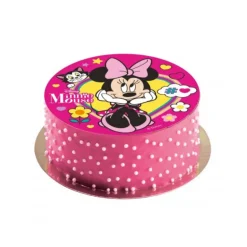 Disque gâteau en azyme Minnie 20 cm