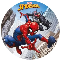 Disque gâteau en azyme Spiderman 15,5 cm
