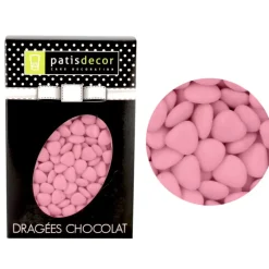 Dragées mini-coeurs chocolat roses 500 g
