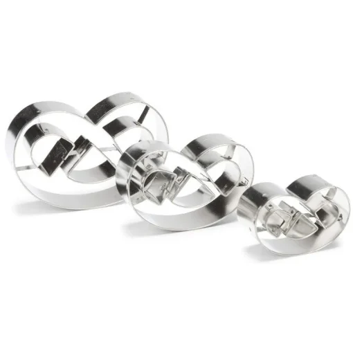 Emporte-pièce Bretzel inox assortis (x3)