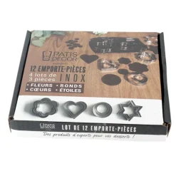 Emporte-pièces assortis inox (x 12)