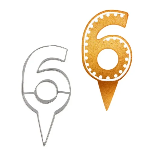 Emporte-pièces cake topper "6"