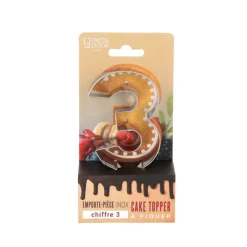 Emporte-pièces cake topper "3"