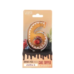 Emporte-pièces cake topper "6"