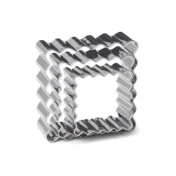 Emporte-pièces Petit biscuit carrés assortis inox (x3)