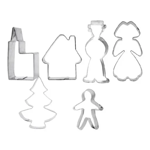 Emporte-pièces Village alsacien inox assortis (x6)