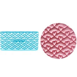Empreinte effet matelassé coeurs