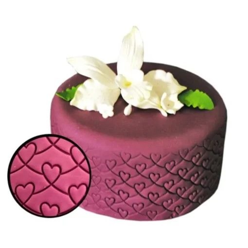Empreinte effet matelassé coeurs