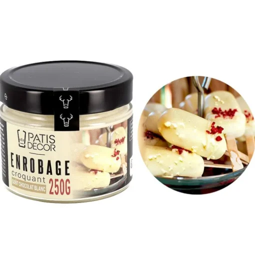 Enrobage croquant goût chocolat blanc - 250 g