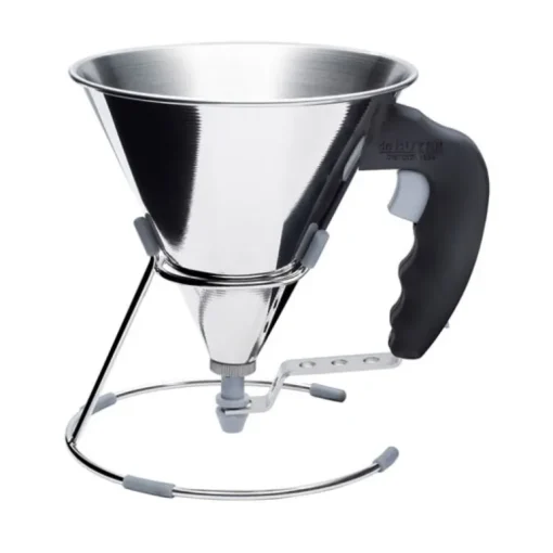 Entonnoir à piston avec pied 0,8 L. inox KWIK