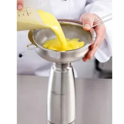 Entonnoir + tamis inox amovible pour siphon