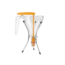 Entonnoir gradué à piston copolyester transparent avec support et 1 douille - 0,75 L