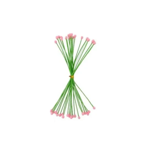Etamines roses pour fleurs pâte à sucre (x40)